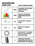 C9 Decorate Like a Pro® Kit - 1000' LED Diamond Faceted Multi Color White Wire w/12" Bulb Spacing